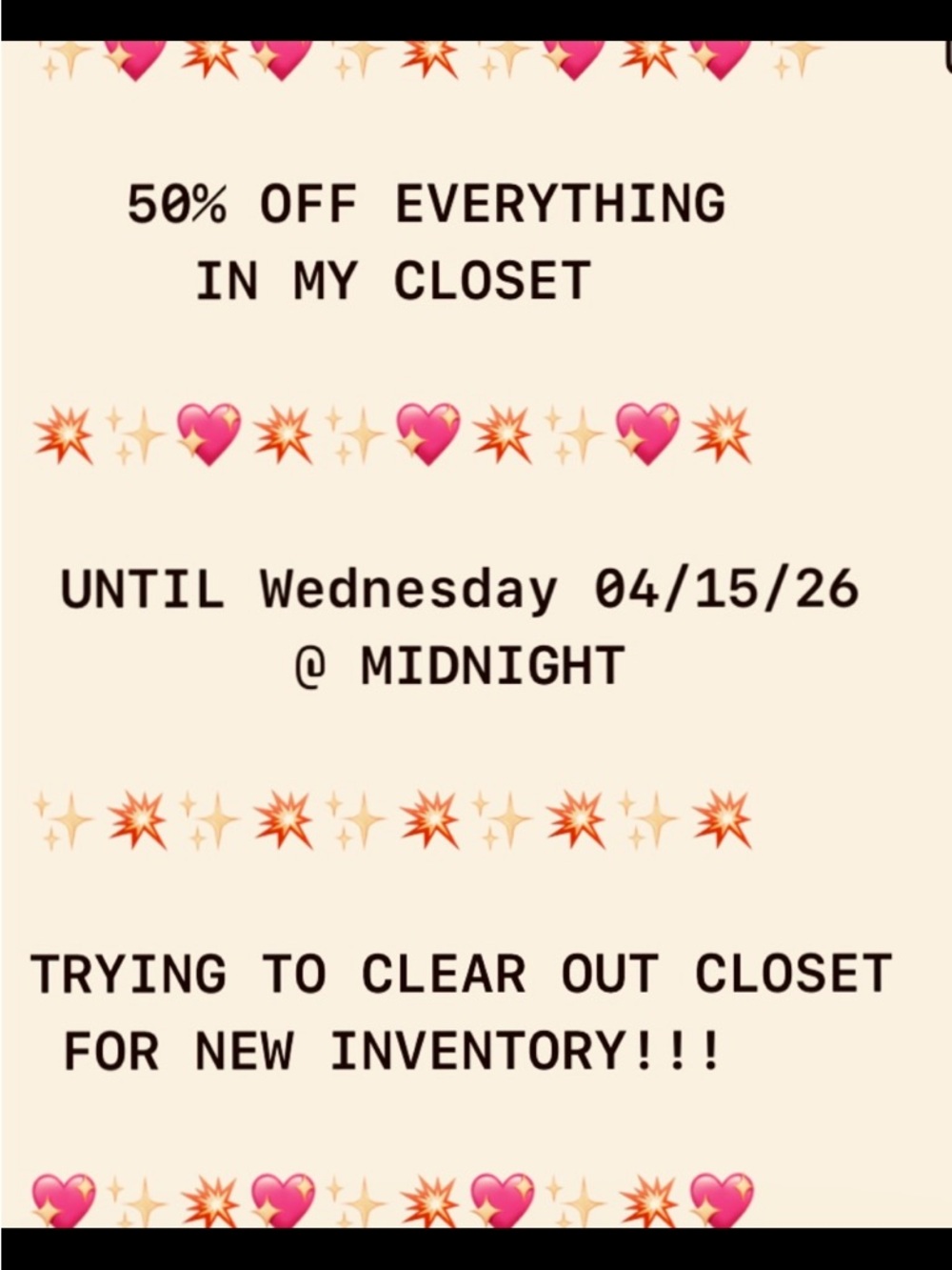 Promotional Graphic - Closet Sale
